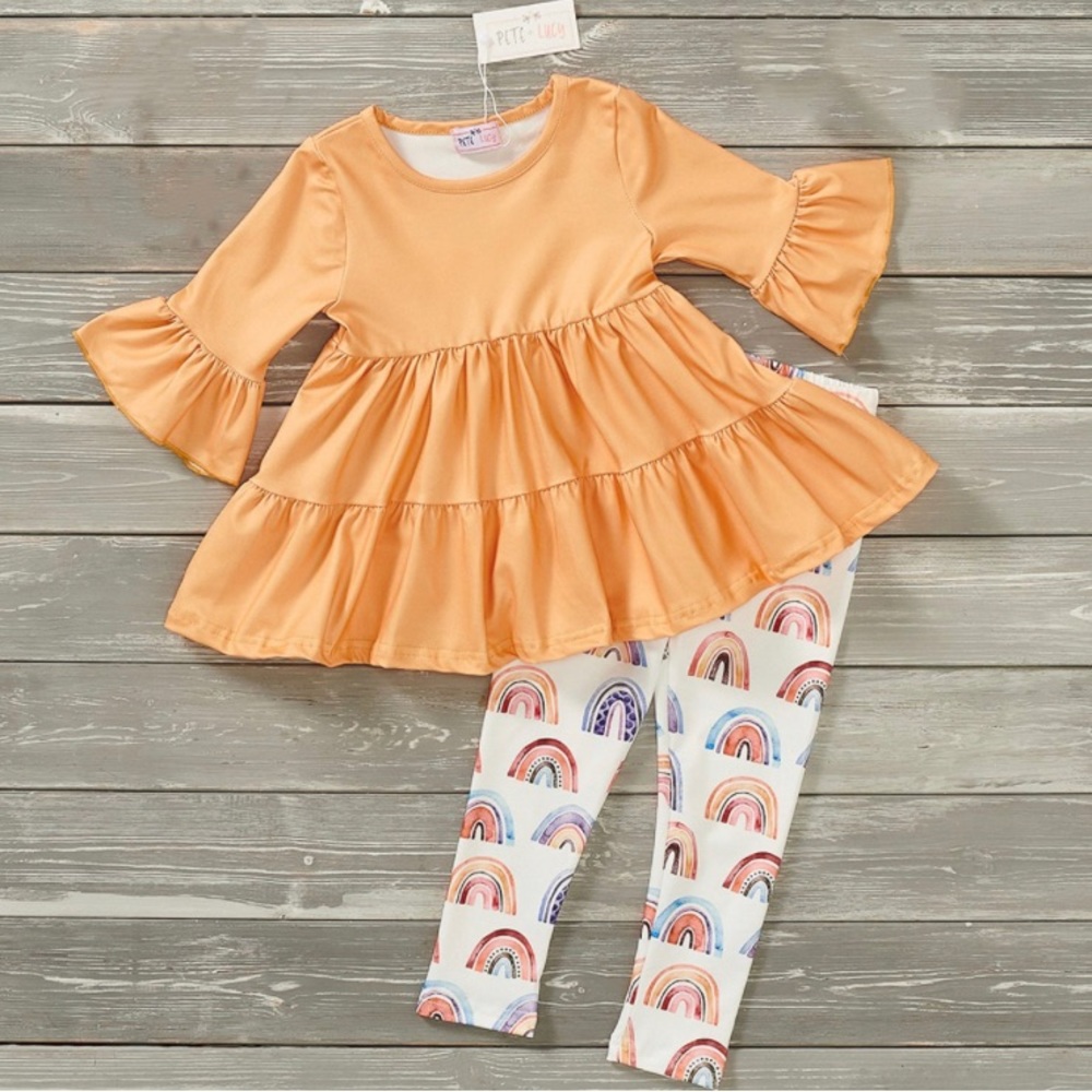 NWT Pete+Lucy Rainbows Pant Set